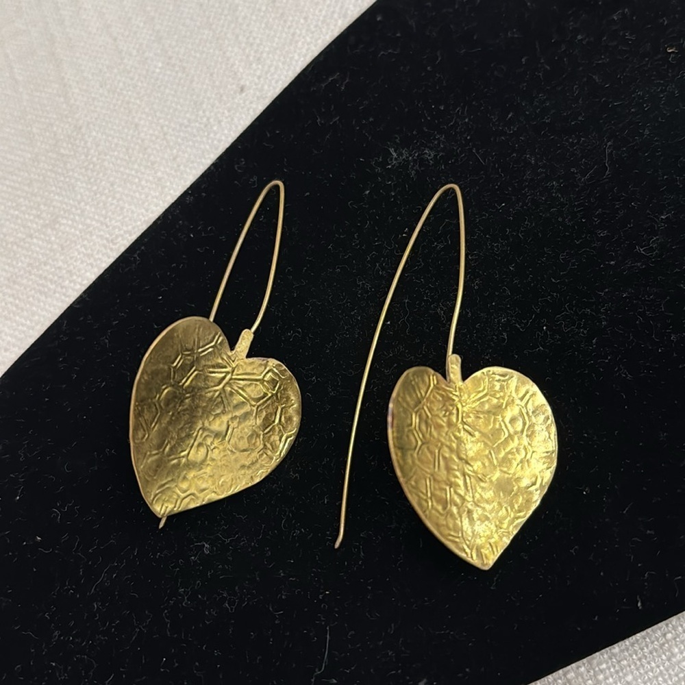 VINTAGE LEAF EARINGS HANDMADE - Picture 11 of 15